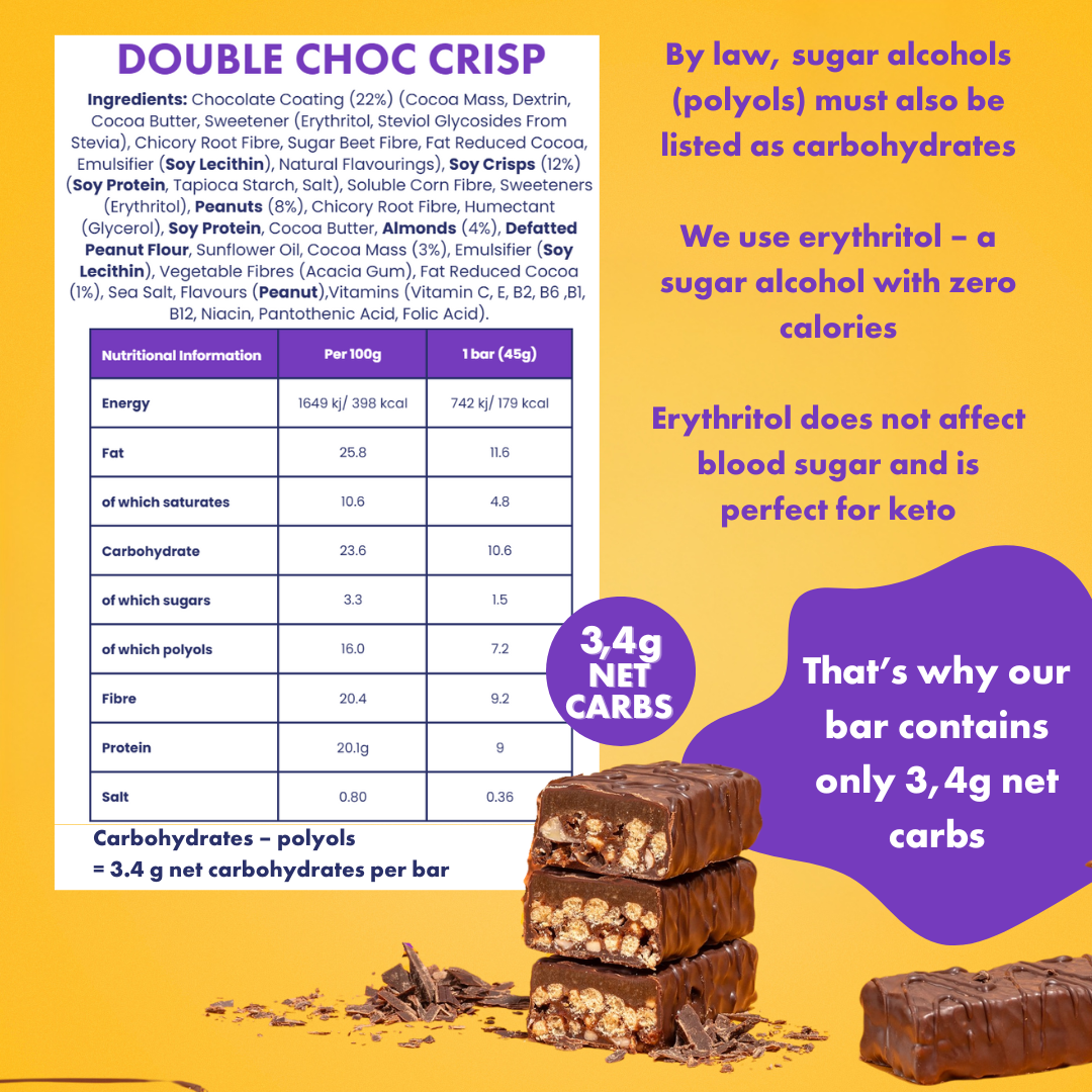 Barres Keto aux arachides et au chocolat d'Adonis (16x45gr)