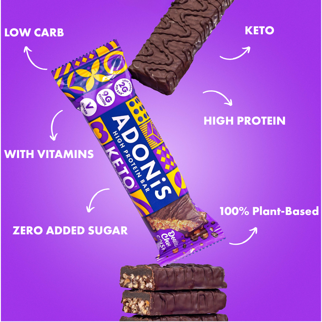 Barres Keto aux arachides et au chocolat d'Adonis (16x45gr)