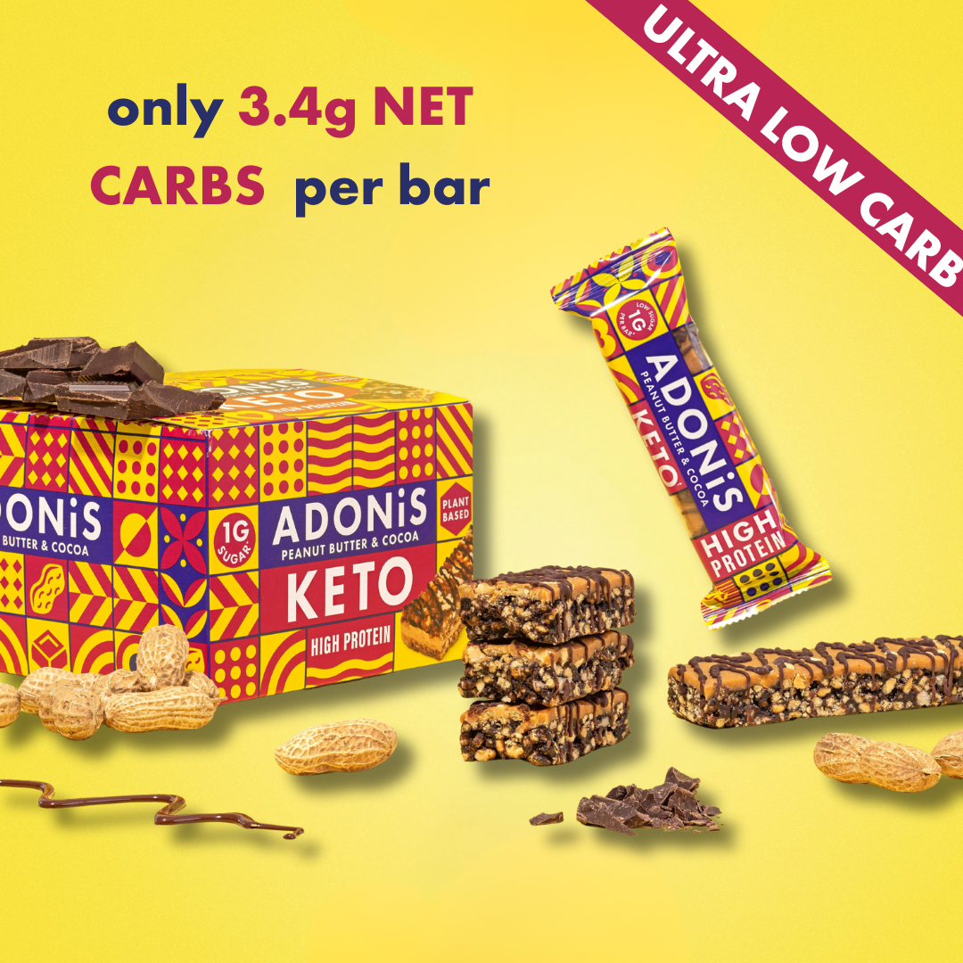 Barres Keto aux arachides et au chocolat d'Adonis (16x45gr)