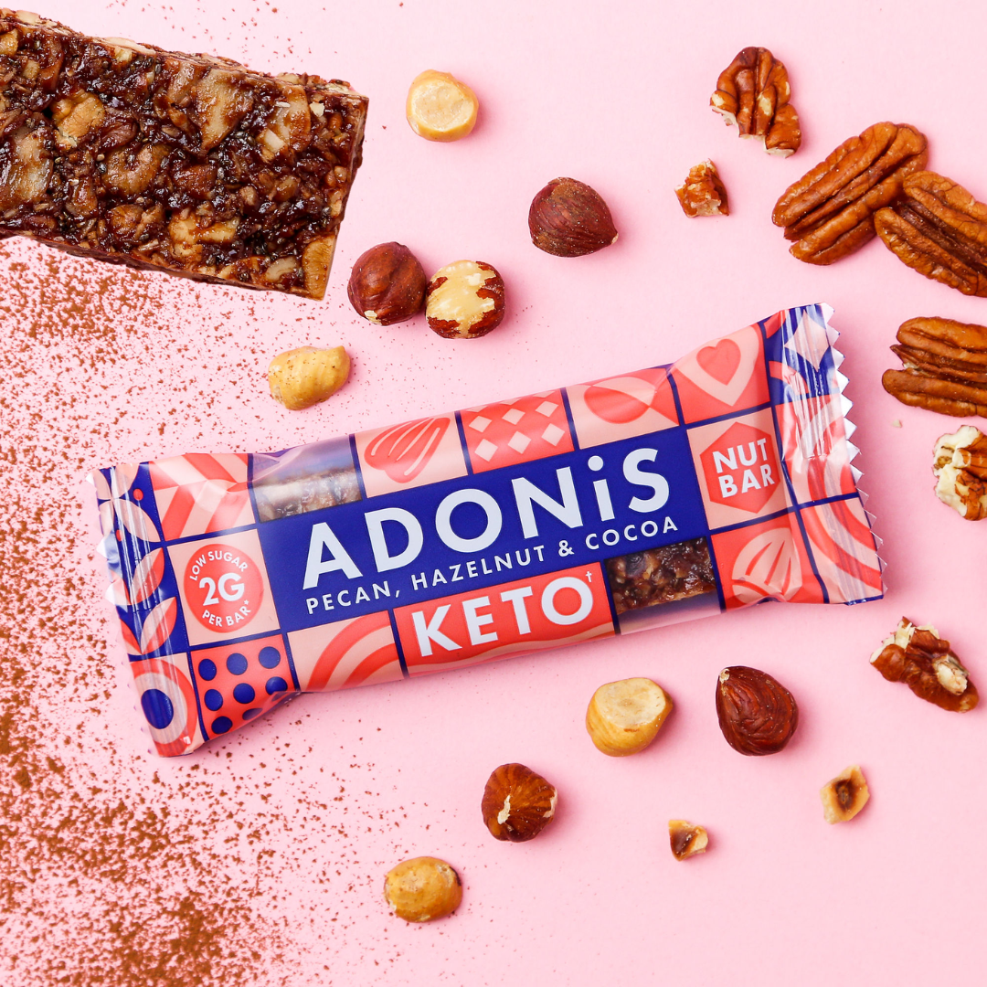 Barres Adonis Pecan, Noisette et Cacao Keto (16x35gr)