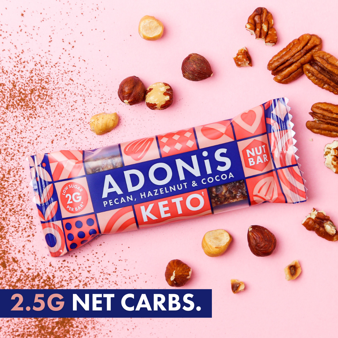 Adonis Barrette Keto Pecan, Nocciola e Cacao (16x35gr)