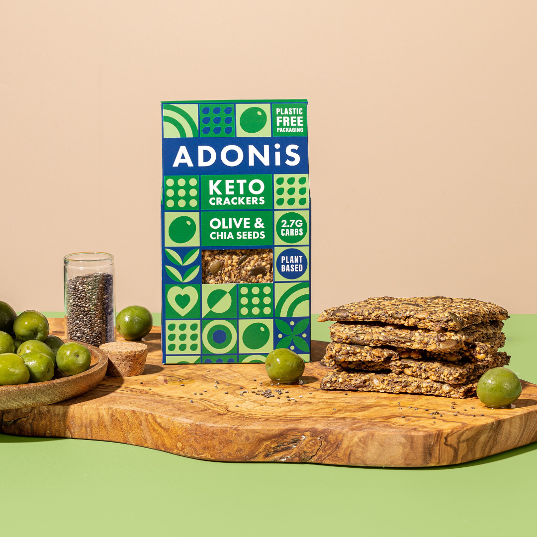 Olive & Chia Seeds Keto Crackers (10x60g)