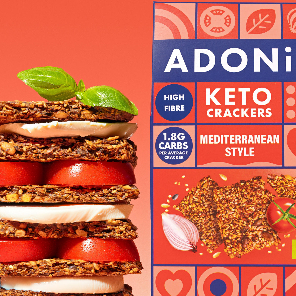 Mediterranean Style Keto Crackers (10x60g)
