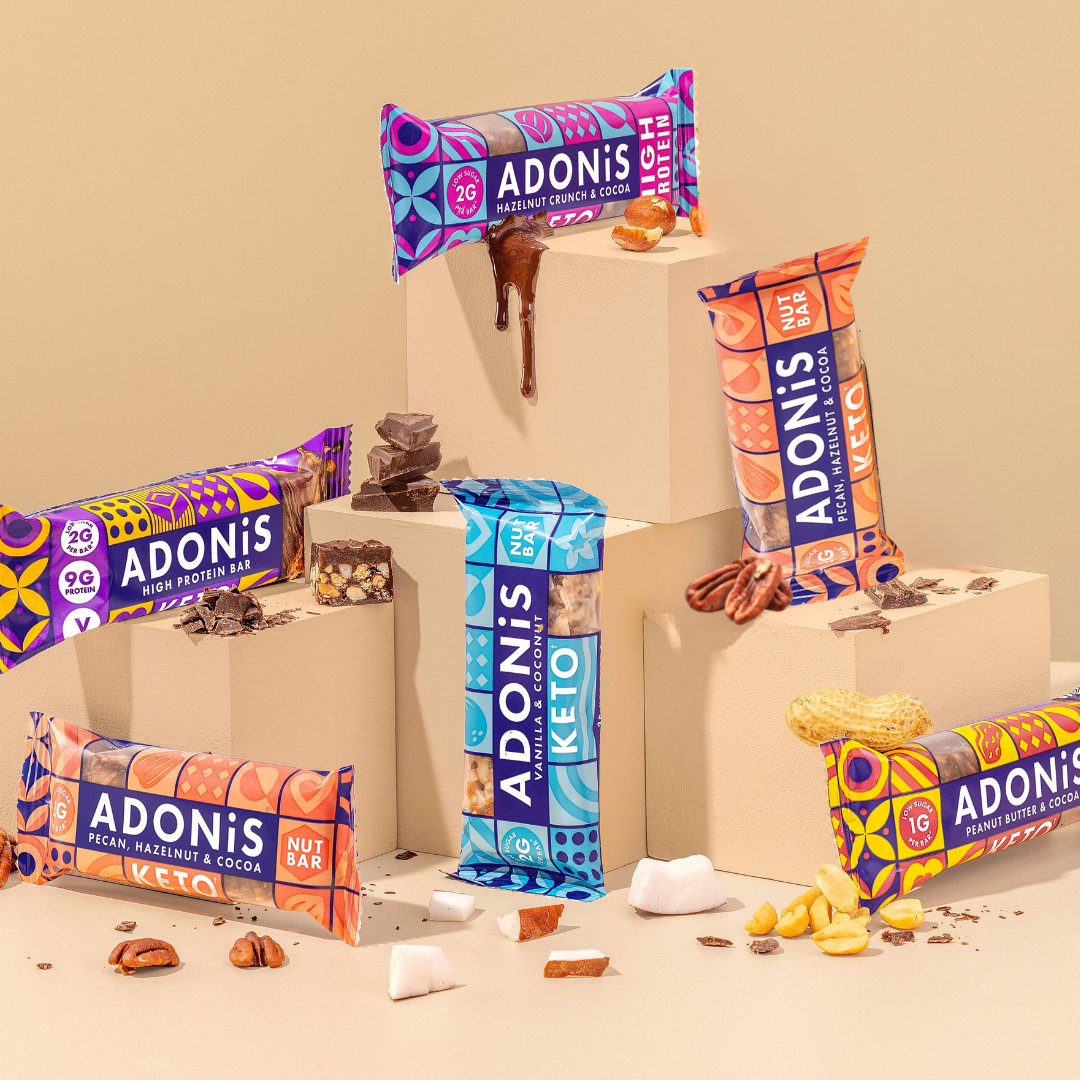 Adonis Mix Box Keto Bars avec toutes les saveurs (x20 barres)